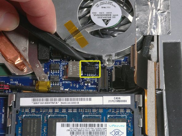 MacBook Core 2 Duo Fan Replacement: step 14, image 1 of 2
