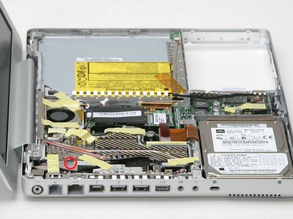 PowerBook G4 Aluminum 12" 1-1.5 GHz RJ-11 Board Replacement: step 18, image 1 of 1
