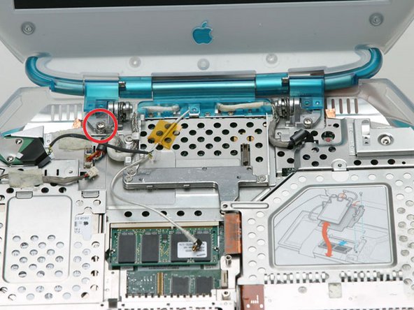 iBook G3 Clamshell DC-In Board Replacement: step 24, image 1 of 1