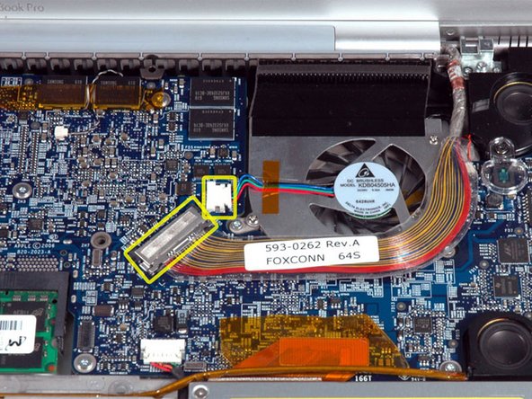 MacBook Pro 17" Models A1151 A1212 A1229 and A1261 Right Fan Replacement: step 11, image 1 of 2