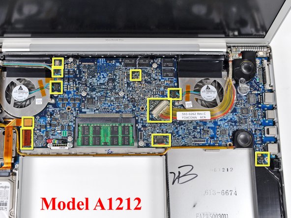 MacBook Pro 17" Models A1151 A1212 A1229 and A1261 Logic Board Replacement: step 14, image 3 of 3