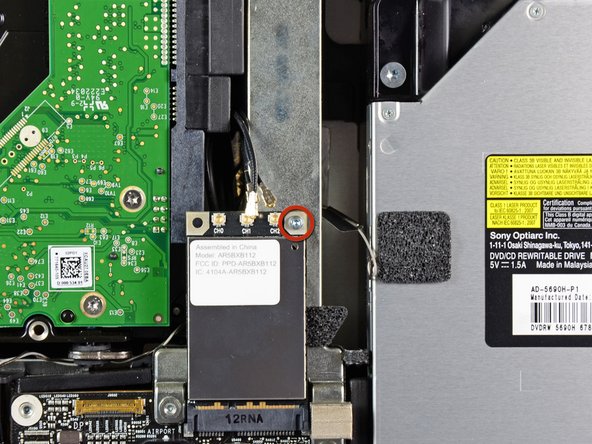 iMac Intel 21.5" EMC 2428 AirPort Card Replacement: step 11, image 1 of 1