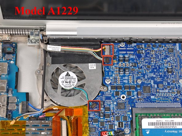 MacBook Pro 17" Models A1151 A1212 A1229 and A1261 Left Fan Replacement: step 17, image 2 of 3