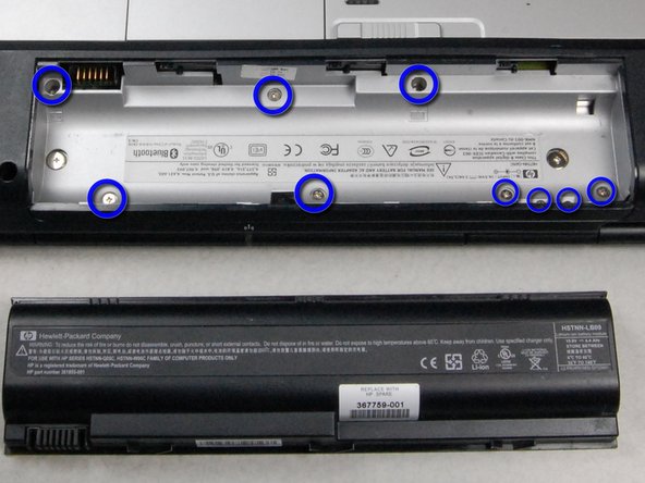 HP Pavilion dv1000 Back Cover Replacement: step 17, image 2 of 2