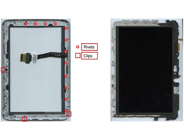 Samsung Galaxy Note 10.1, Removal of Front Glass: step 11, image 1 of 1