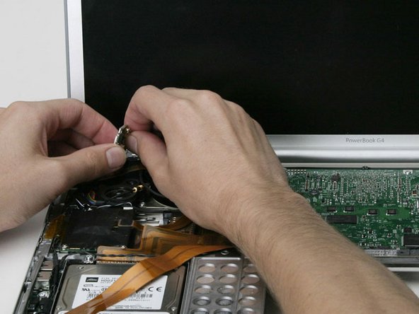 PowerBook G4 Aluminum 17" 1-1.67 GHz RJ-11 Board Replacement: step 14, image 1 of 1